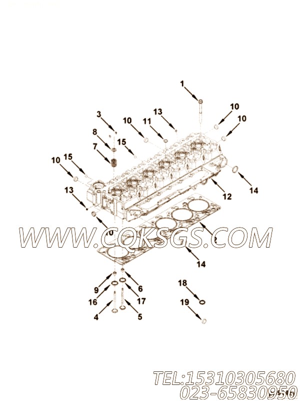 【气缸盖】康明斯CUMMINS柴油机的3954532 气缸盖