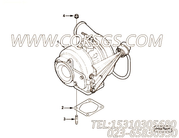 【涡轮增压器】康明斯CUMMINS柴油机的3802274 涡轮增压器
