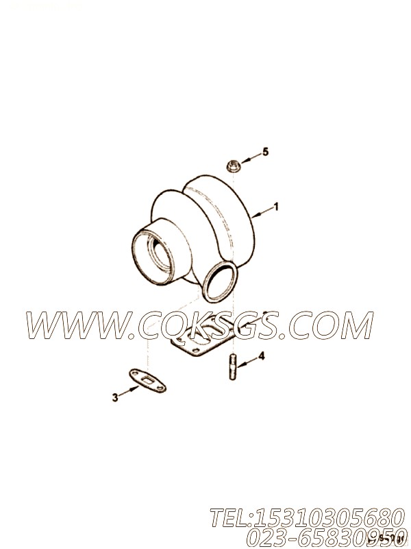 【涡轮增压器组件】康明斯CUMMINS柴油机的4955748 涡轮增压器组件