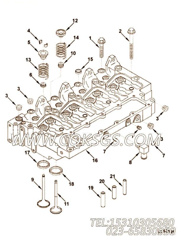 【气缸盖】康明斯CUMMINS柴油机的3930226 气缸盖