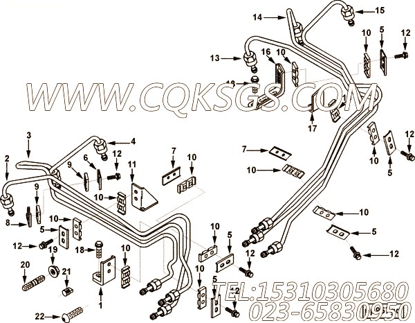 【喷油器的电源管】康明斯CUMMINS柴油机的3284093 喷油器的电源管
