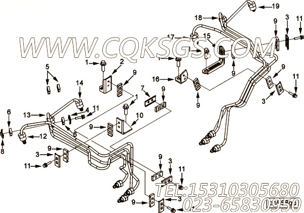 【喷油器的电源管】康明斯CUMMINS柴油机的3964705 喷油器的电源管