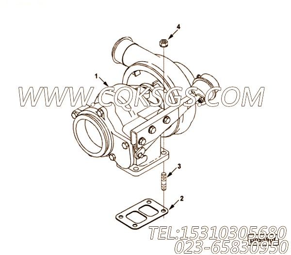 【涡轮增压器】康明斯CUMMINS柴油机的3599106 涡轮增压器
