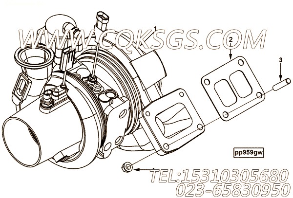 【涡轮增压器】康明斯CUMMINS柴油机的4041371 涡轮增压器