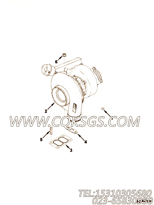 【引擎EQB225-20的增压器组】 康明斯增压器,参数及图片
