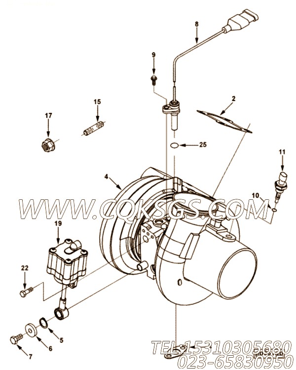 【涡轮增压器执行器】康明斯CUMMINS柴油机的4036066 涡轮增压器执行器