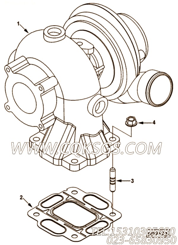 【涡轮增压器】康明斯CUMMINS柴油机的4038110 涡轮增压器