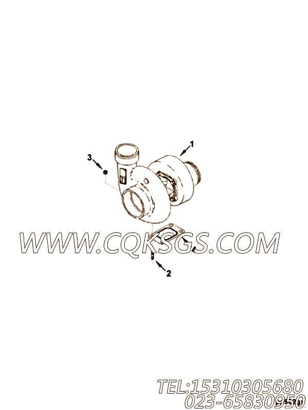 【涡轮增压器】康明斯CUMMINS柴油机的4038476 涡轮增压器
