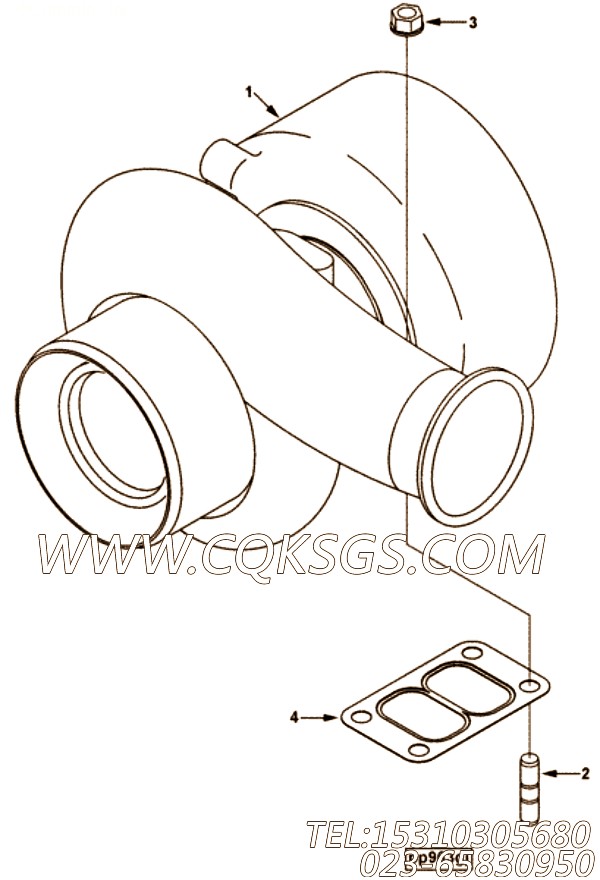 【涡轮增压器】康明斯CUMMINS柴油机的3596945 涡轮增压器