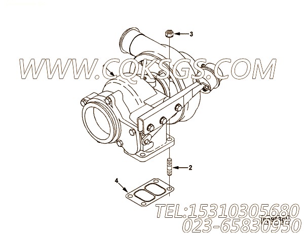 【涡轮增压器】康明斯CUMMINS柴油机的4039915 涡轮增压器