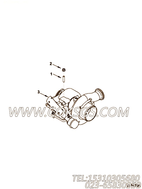 【涡轮增压器】康明斯CUMMINS柴油机的2835418 涡轮增压器