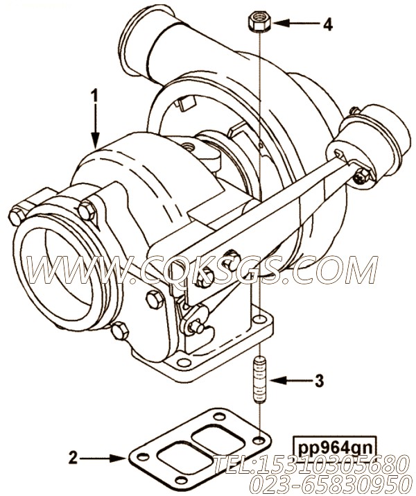 【涡轮增压器】康明斯CUMMINS柴油机的4039745 涡轮增压器