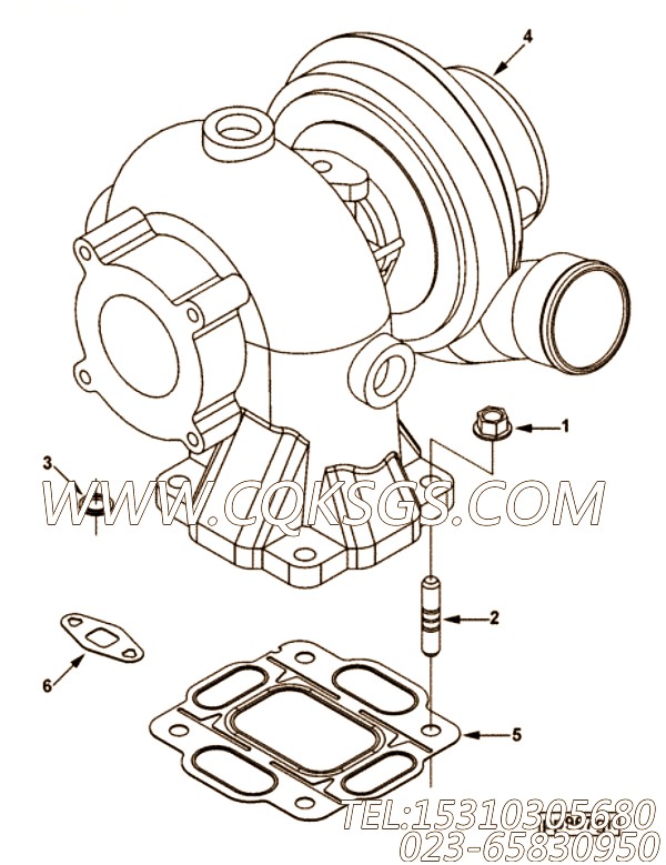 【涡轮增压器】康明斯CUMMINS柴油机的4038109 涡轮增压器