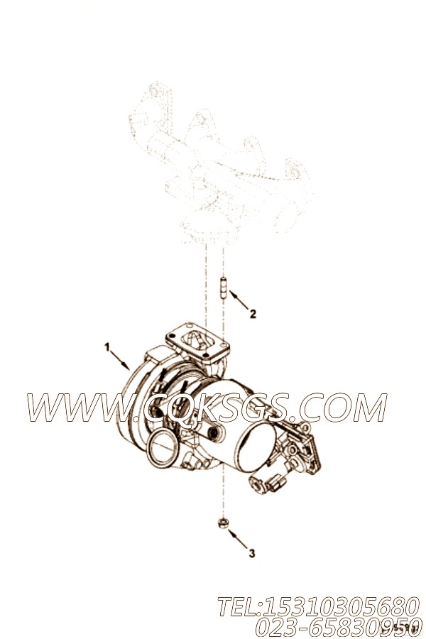 【涡轮增压器】康明斯CUMMINS柴油机的4041624 涡轮增压器