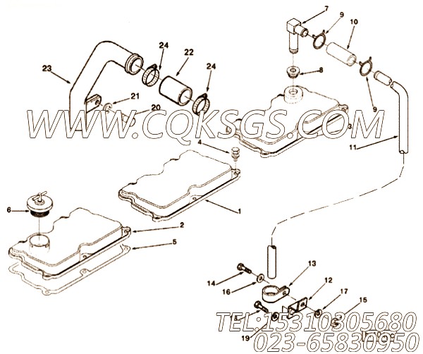 【加油管】康明斯CUMMINS柴油机的215585 加油管