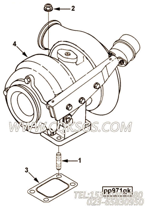 【涡轮增压器】康明斯CUMMINS柴油机的4041252 涡轮增压器