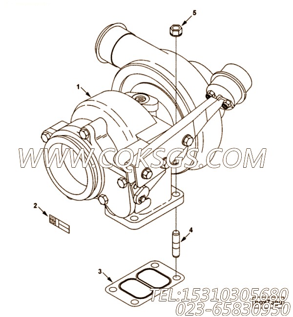 【涡轮增压器】康明斯CUMMINS柴油机的2835239 涡轮增压器