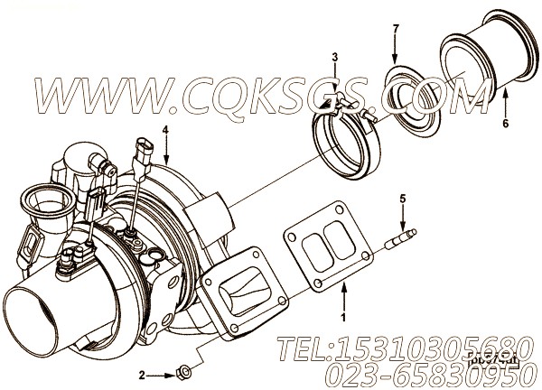 【涡轮增压器】康明斯CUMMINS柴油机的4041680 涡轮增压器