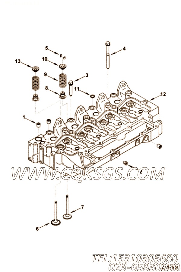 【气缸盖】康明斯CUMMINS柴油机的3356906 气缸盖