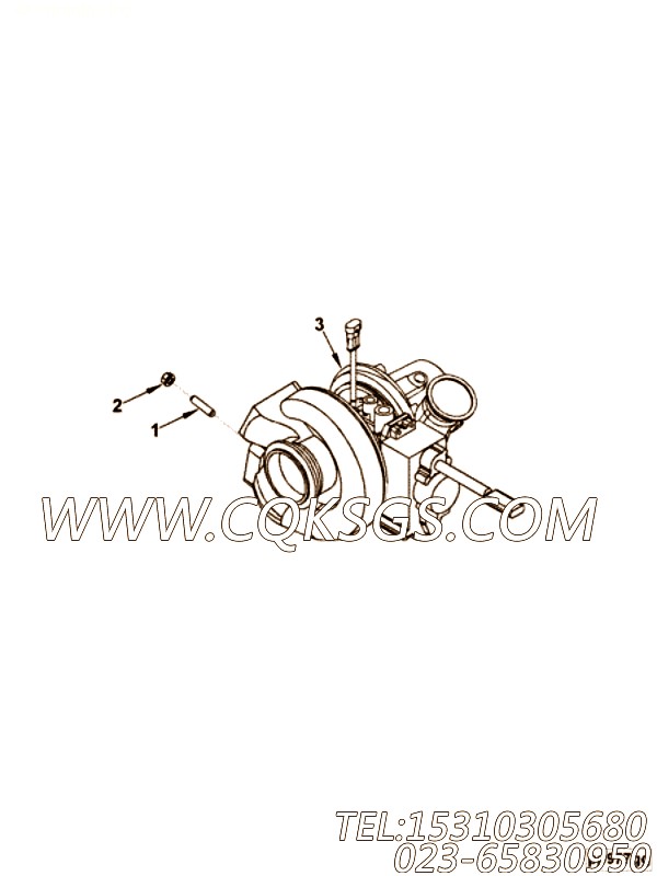 【涡轮增压器】康明斯CUMMINS柴油机的4042047 涡轮增压器