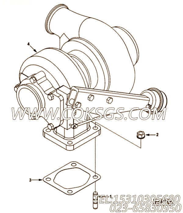 【涡轮增压器】康明斯CUMMINS柴油机的4039993 涡轮增压器