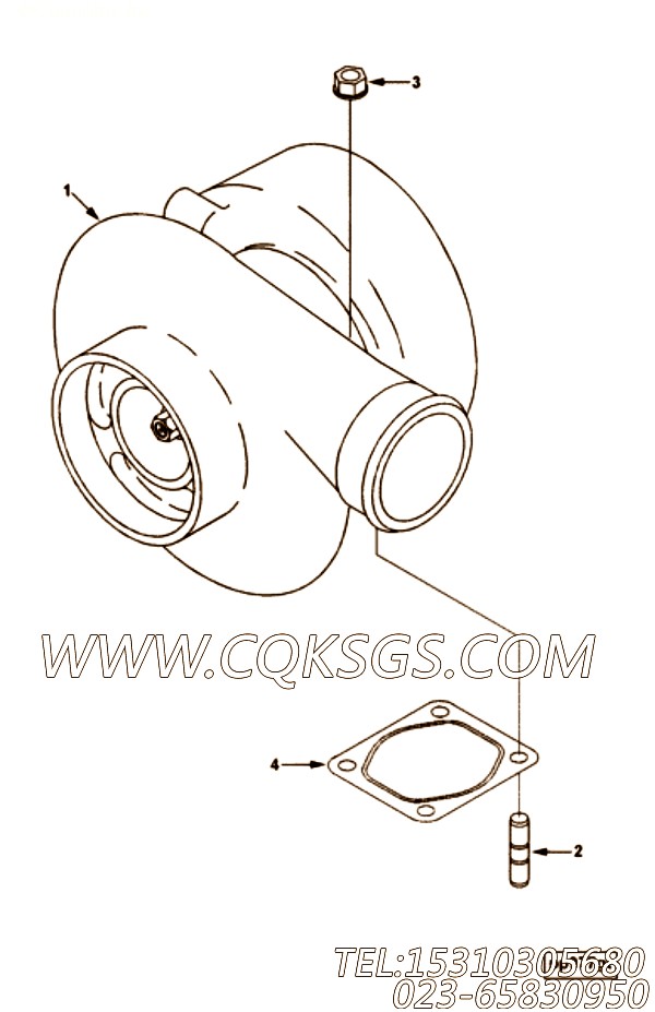 【涡轮增压器】康明斯CUMMINS柴油机的3596987 涡轮增压器