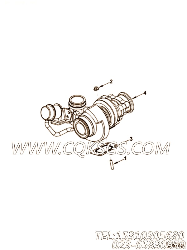 【涡轮增压器】康明斯CUMMINS柴油机的3966674 涡轮增压器