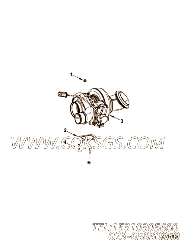 【涡轮增压器】康明斯CUMMINS柴油机的4040747 涡轮增压器