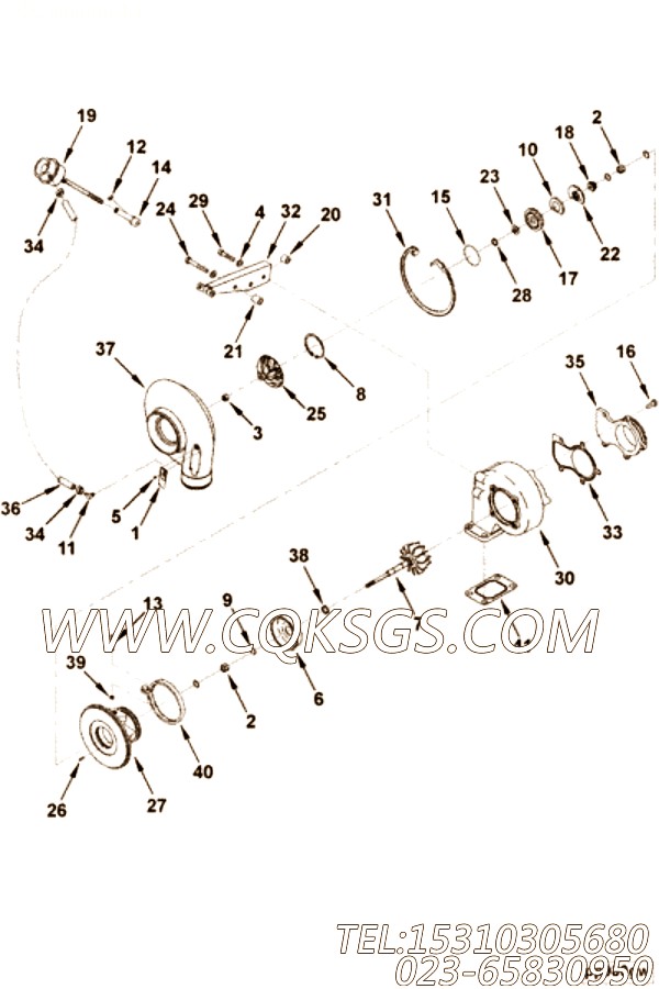 【涡轮增压器执行器】康明斯CUMMINS柴油机的4040418 涡轮增压器执行器