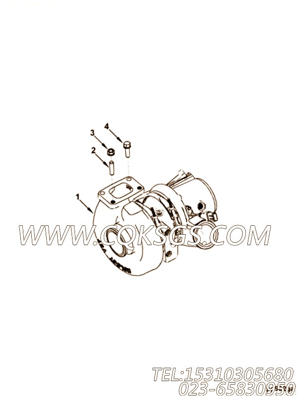 【涡轮增压器】康明斯CUMMINS柴油机的3599394 涡轮增压器