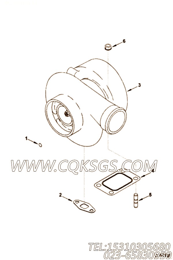 【涡轮增压器】康明斯CUMMINS柴油机的3590807 涡轮增压器
