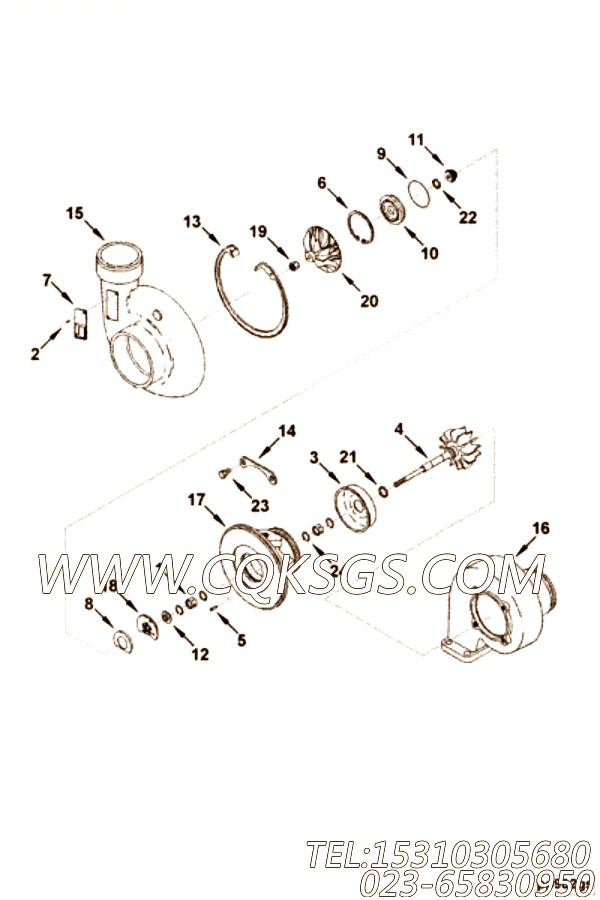 【套件和组件】康明斯CUMMINS柴油机的3599594 套件和组件