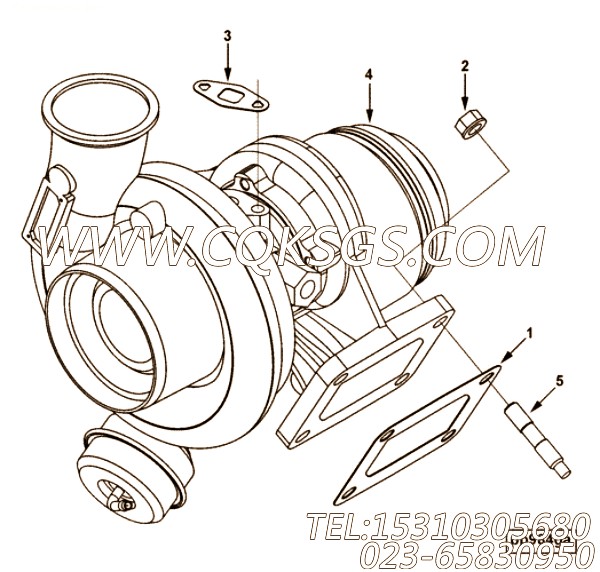 【涡轮增压器】康明斯CUMMINS柴油机的4042333 涡轮增压器