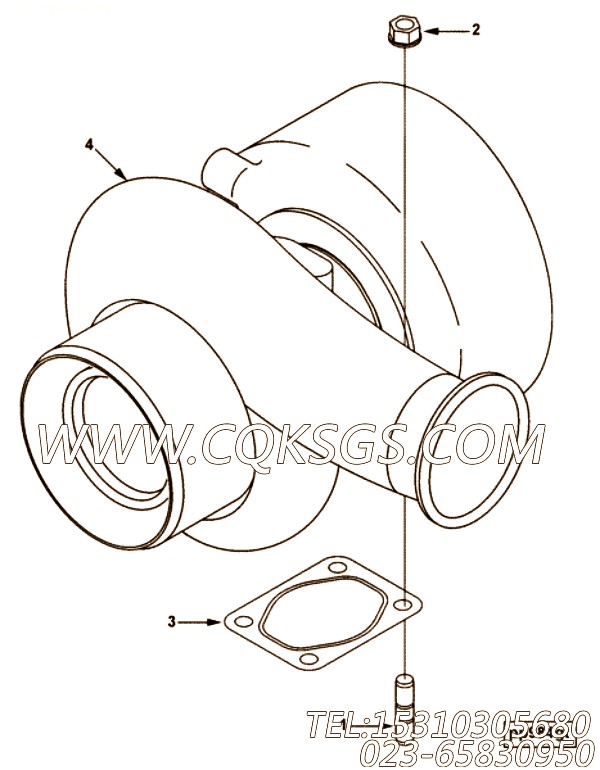 【涡轮增压器】康明斯CUMMINS柴油机的4042401 涡轮增压器