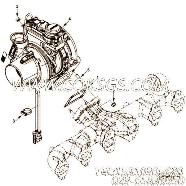 【涡轮增压器】康明斯CUMMINS柴油机的4048632 涡轮增压器
