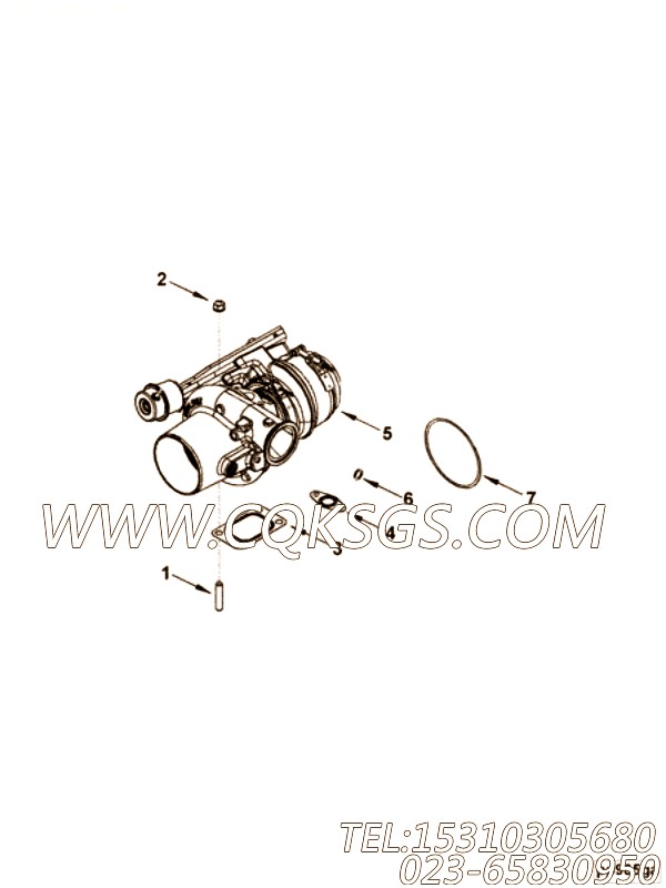 【涡轮增压器】康明斯CUMMINS柴油机的4037586 涡轮增压器