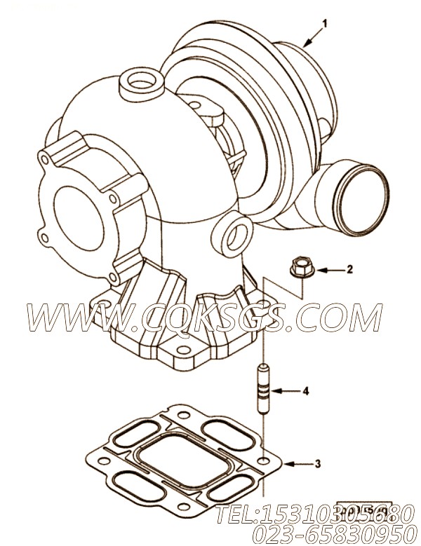 【涡轮增压器】康明斯CUMMINS柴油机的3593681 涡轮增压器