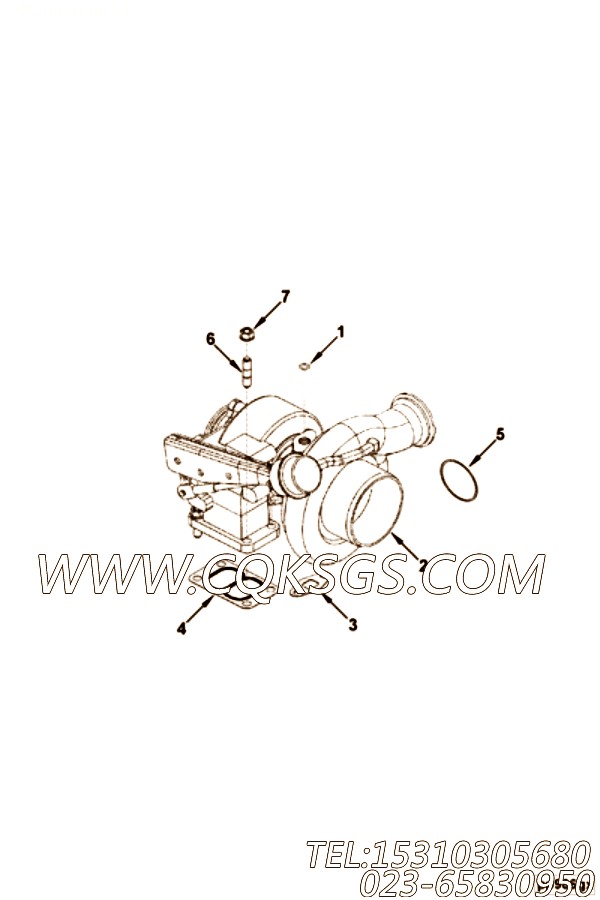 【涡轮增压器】康明斯CUMMINS柴油机的3599493 涡轮增压器