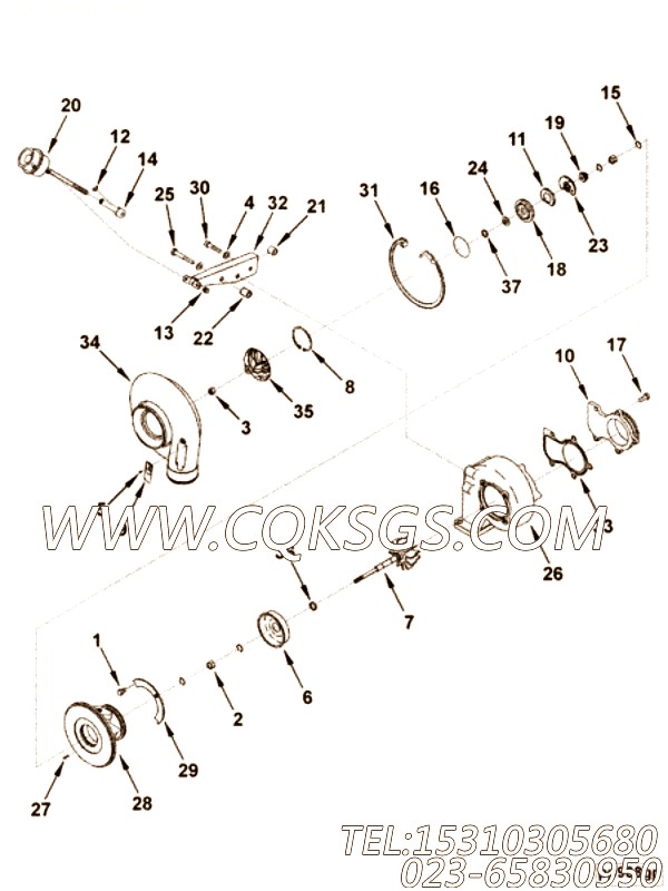 【涡轮增压器执行器】康明斯CUMMINS柴油机的3533948 涡轮增压器执行器