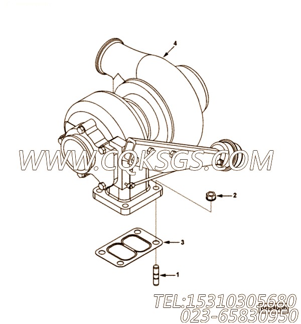 【涡轮增压器】康明斯CUMMINS柴油机的4039918 涡轮增压器
