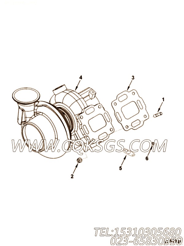 【涡轮增压器】康明斯CUMMINS柴油机的3525341 涡轮增压器