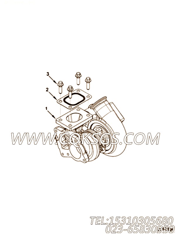 【涡轮增压器】康明斯CUMMINS柴油机的4047589 涡轮增压器