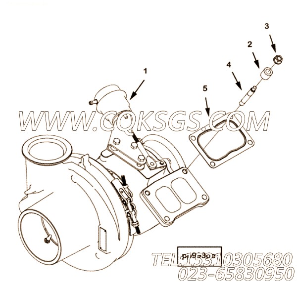 【引擎ISZ525 40的增压器组】 康明斯双头螺柱,参数及图片