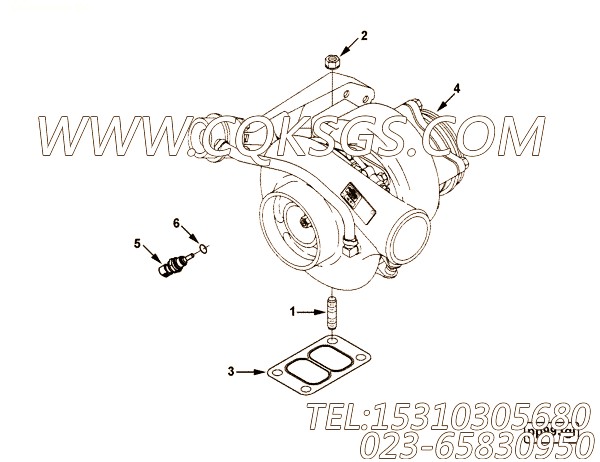 【涡轮增压器】康明斯CUMMINS柴油机的4039932 涡轮增压器