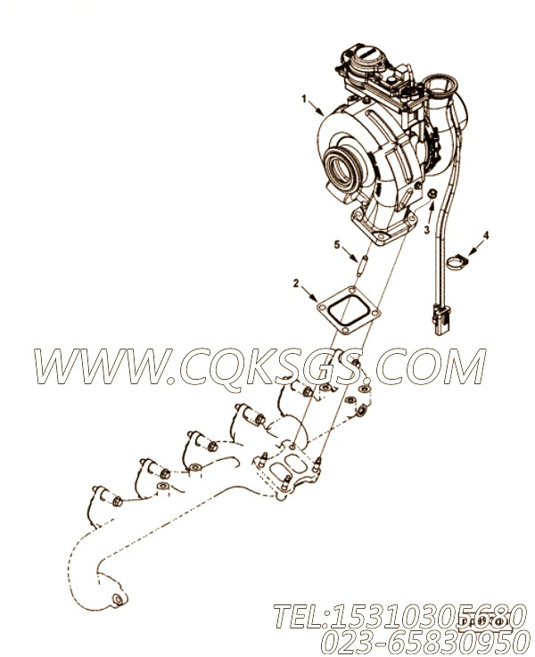【涡轮增压器】康明斯CUMMINS柴油机的2836887 涡轮增压器