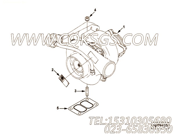 【涡轮增压器】康明斯CUMMINS柴油机的2837678 涡轮增压器
