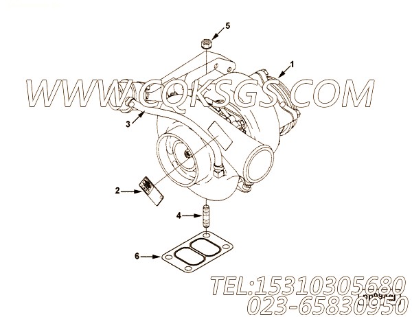 【涡轮增压器】康明斯CUMMINS柴油机的4041764 涡轮增压器