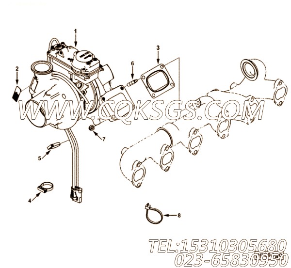 【涡轮增压器】康明斯CUMMINS柴油机的2841301 涡轮增压器