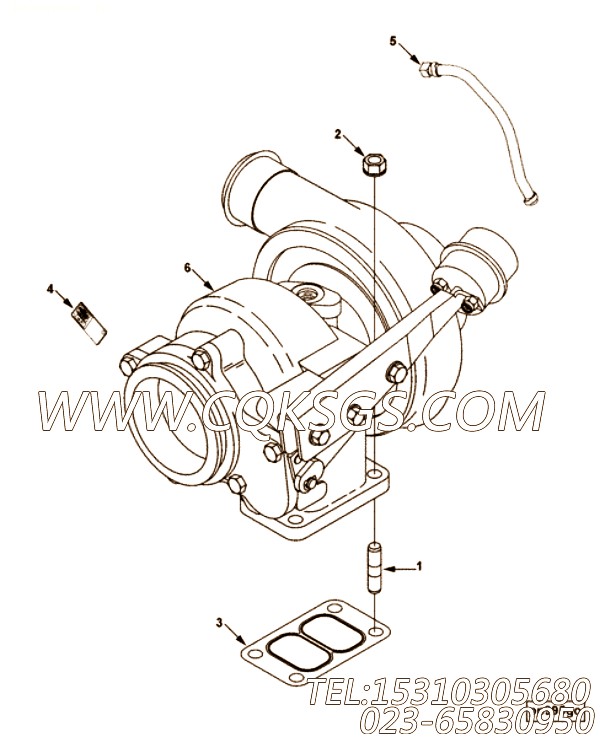 【软管】康明斯CUMMINS柴油机的4048789 软管