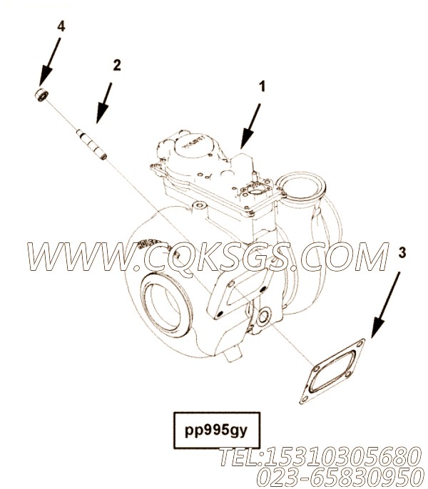 【涡轮增压器】康明斯CUMMINS柴油机的3771194 涡轮增压器